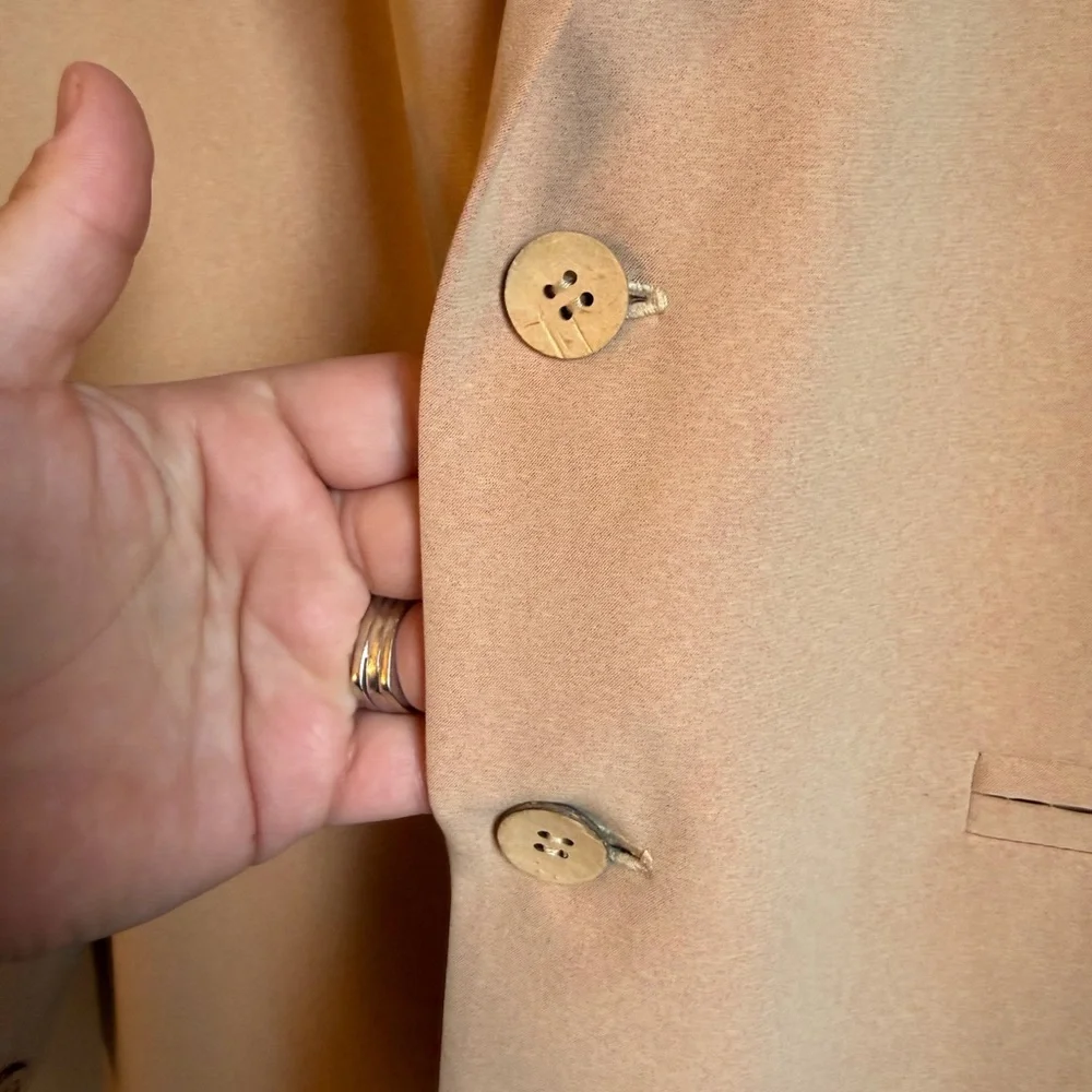 Joe Bananas Silk Oversized Blazer Jacket - Tan/Camel - Size M MSRP $2800